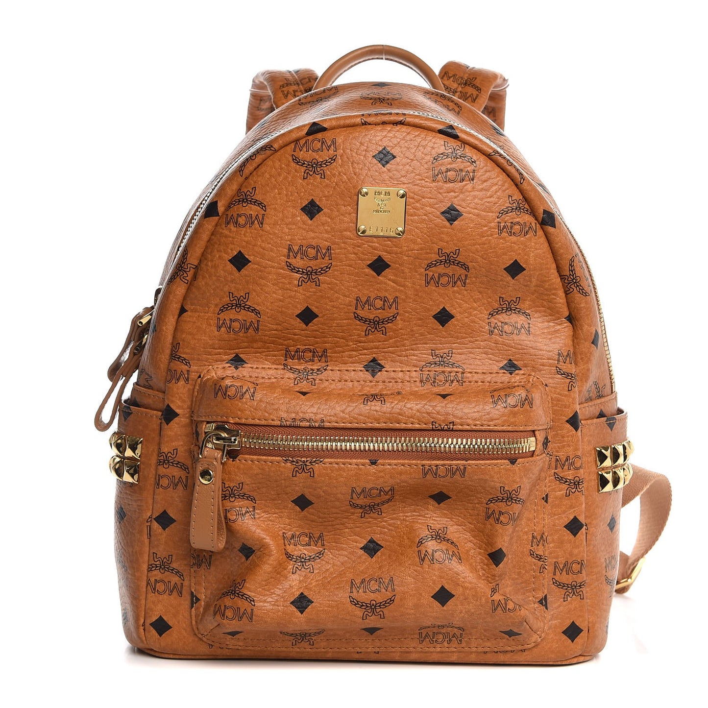 Visetos Small Side Stud Stark Backpack Cognac
