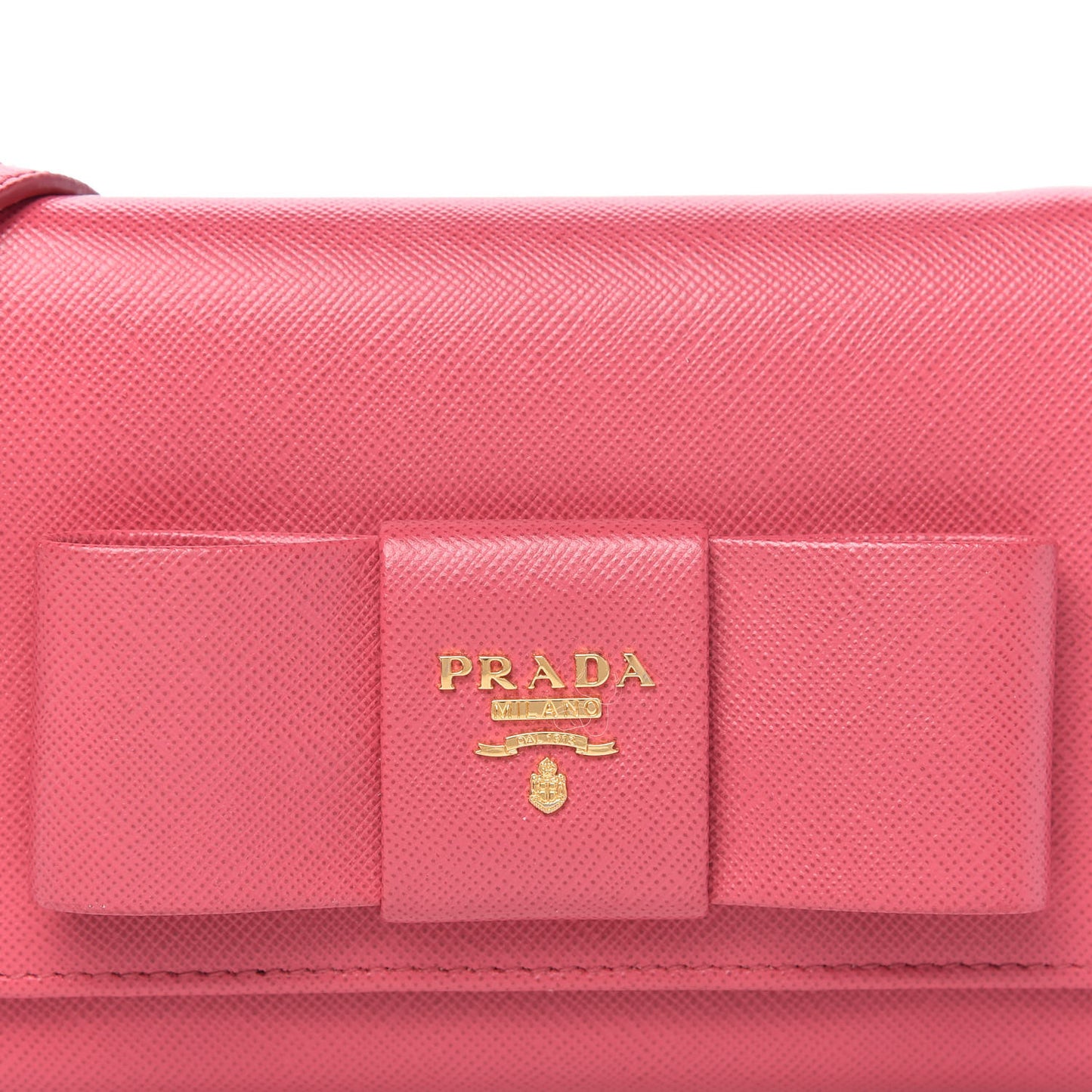Saffiano Fiocco Bow Flap Wallet Peonia
