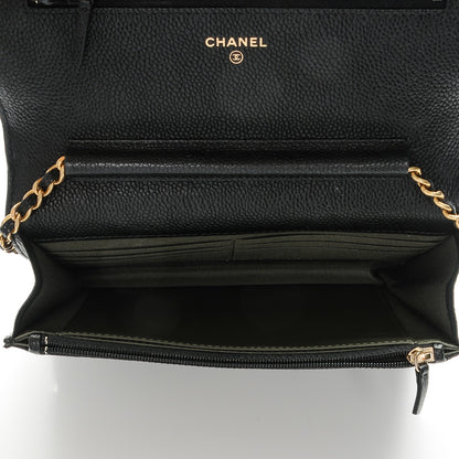 Chanel Caviar Quilted Boy Wallet On Chain WOC Black 5 of 8
