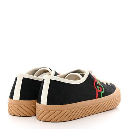 Gucci Monogram Interlocking G Mens Tortuga Low Top Sneakers 9.5 Black Mystic White 4 of 10