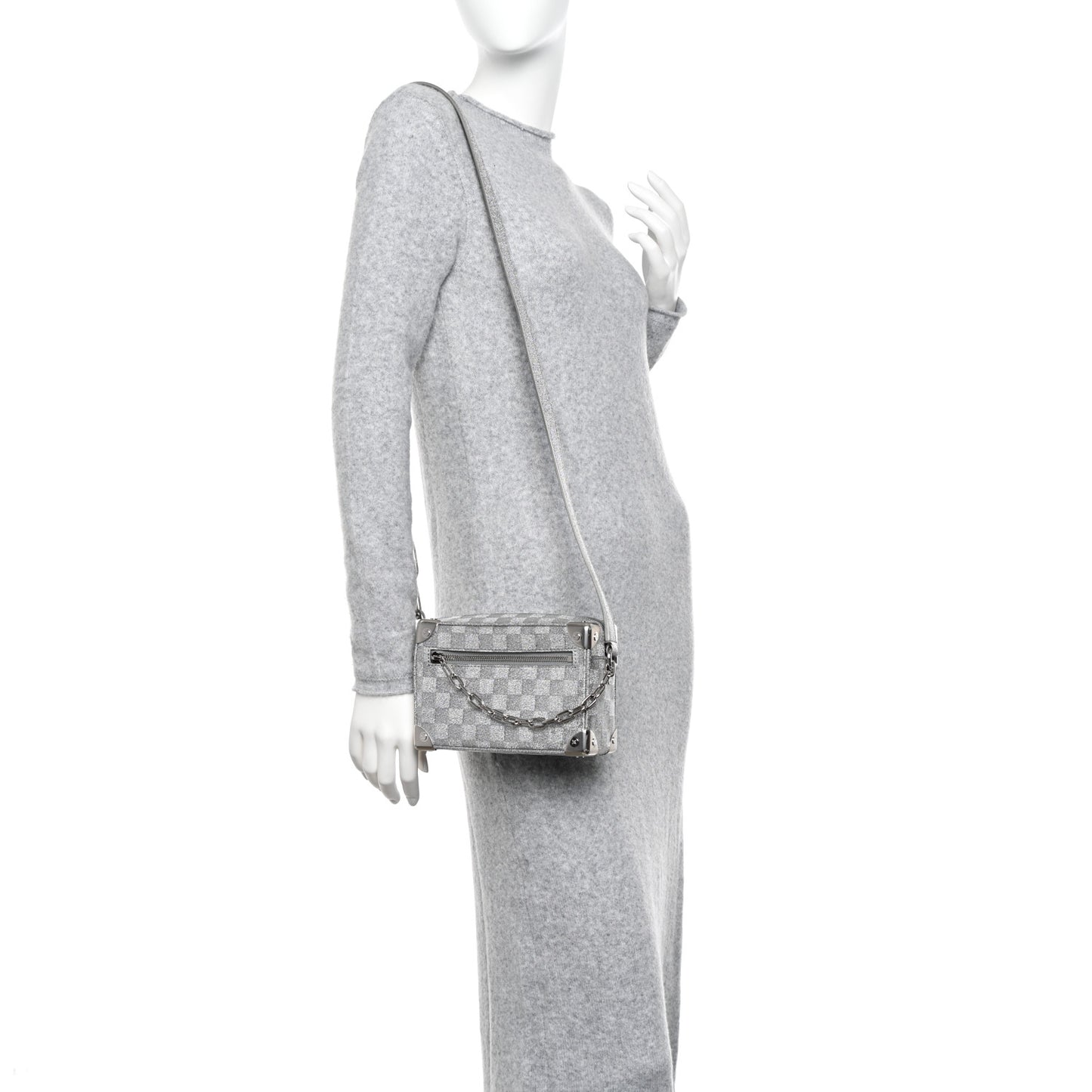 Damier Glitter Mini Soft Trunk Silver