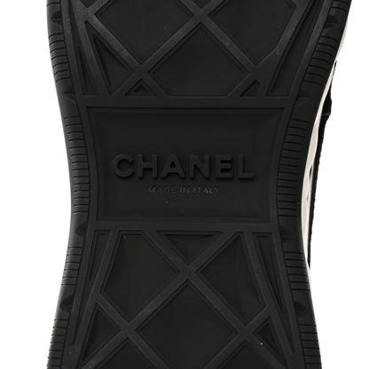 Chanel Suede Calfskin Nylon Grosgrain CC Sneakers 39.5 Black 8 of 9