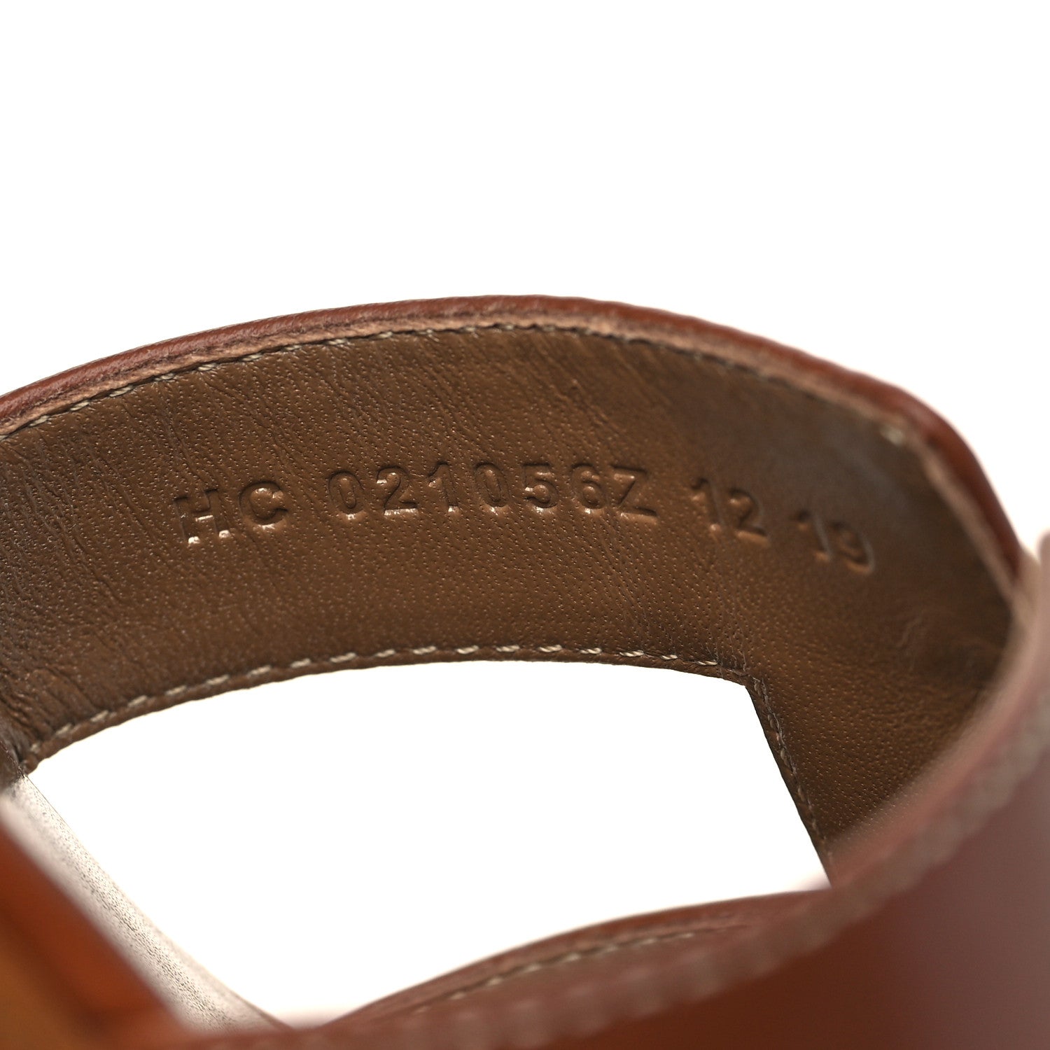 Hermes Box Calfskin Oran Sandals 37.5 Gold 8 of 8