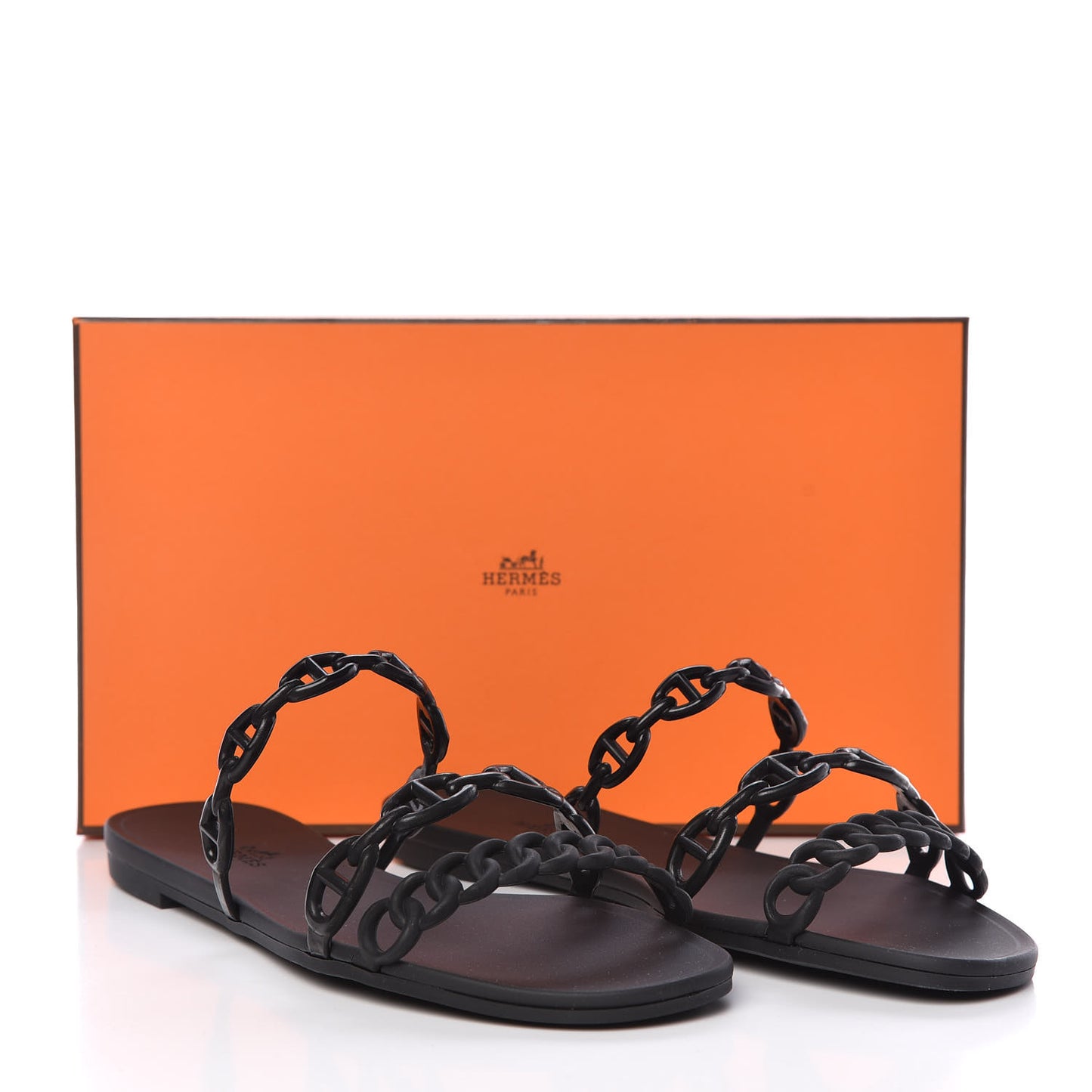 Rubber Chaine d'Ancre Rivage Sandals 37 Black