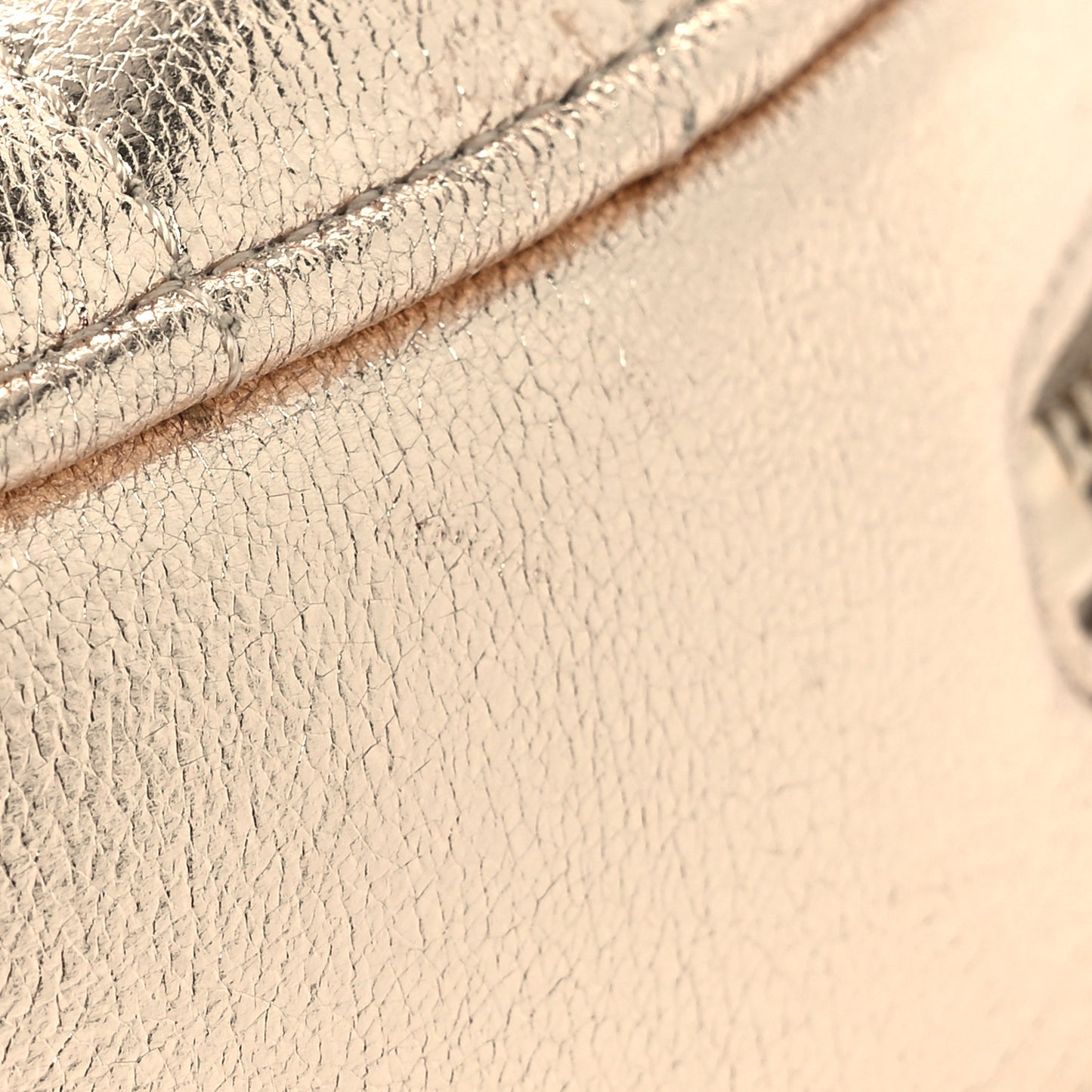 Metallic Lambskin Quilted CC In Love Heart Clutch With Chain Gold