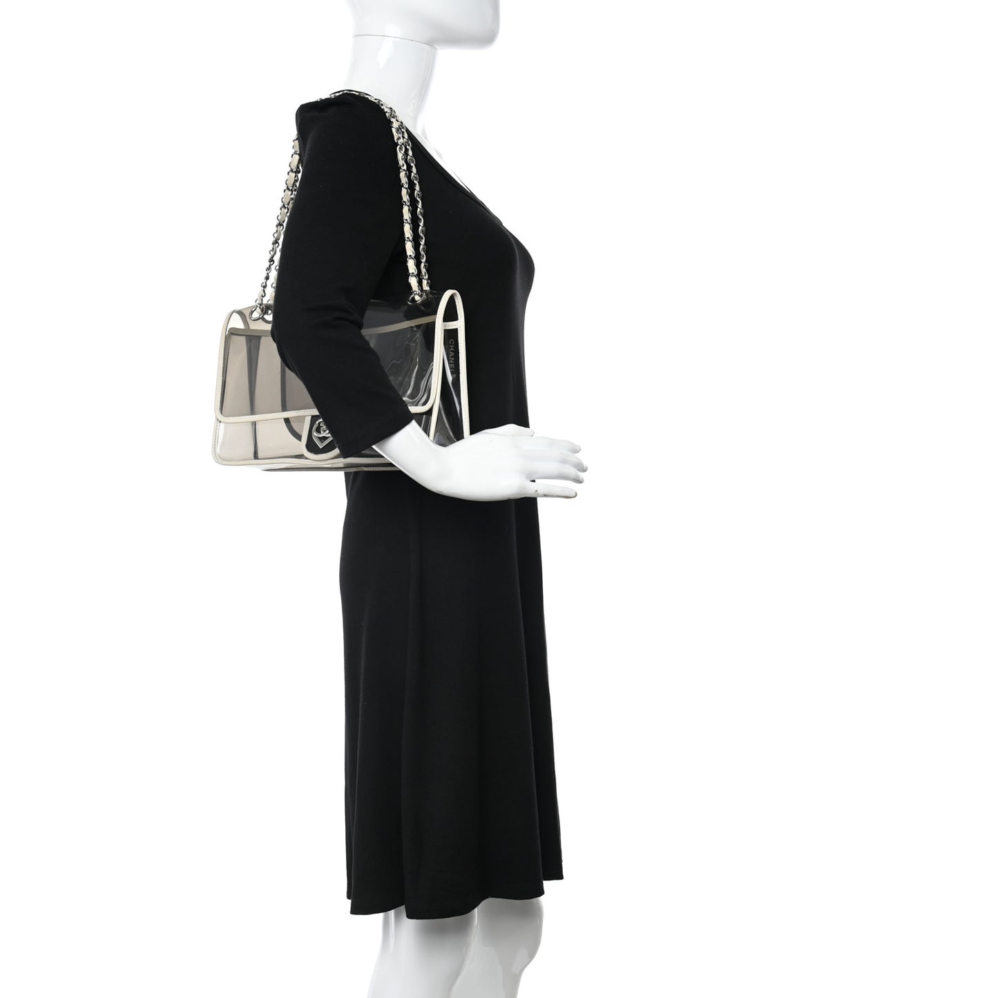 Lambskin Vinyl Large Naked Flap Silver
