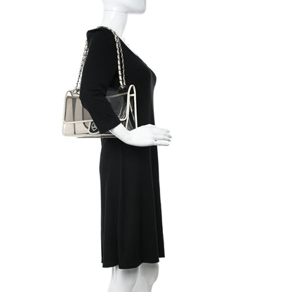 Chanel Lambskin Vinyl Large Naked Flap Silver 2 of 10