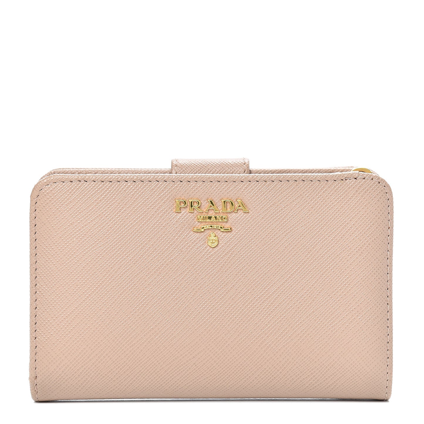Saffiano Metal Compact Wallet Cipria