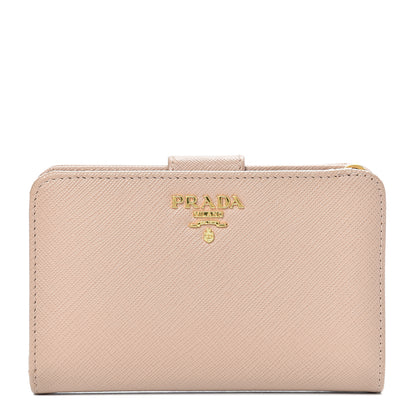 Prada Saffiano Metal Compact Wallet Cipria 1 of 9