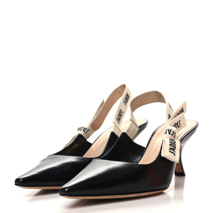 Christian Dior Lambskin Ribbon J'Adior Slingback 65mm Pumps 39.5 Black 3 of 9