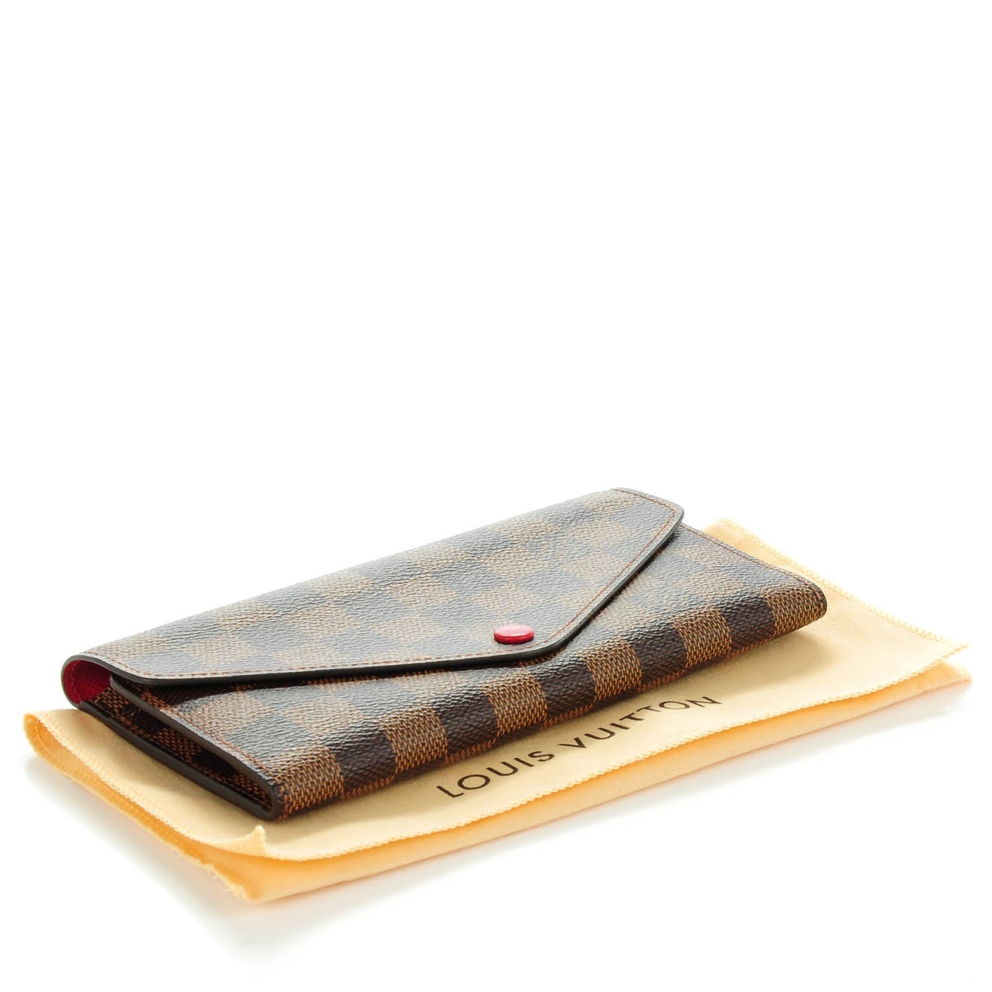 Damier Ebene Josephine Wallet Red