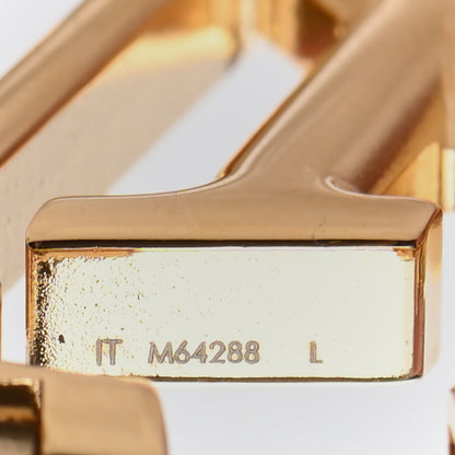 Louis Vuitton Metal Louise Hoop Earrings Gold 4 of 5