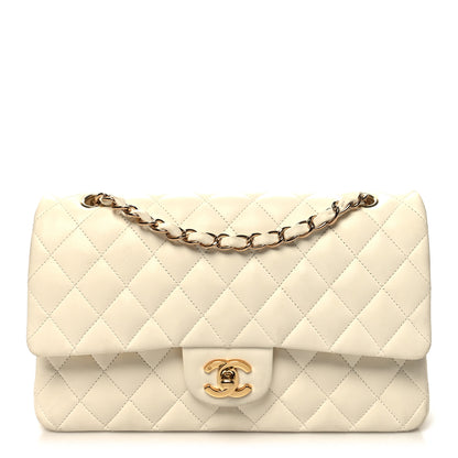 Chanel Lambskin Quilted Medium Double Flap White 1 of 13