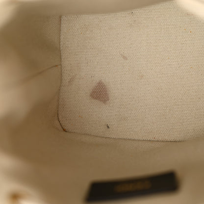 Fendi Canvas Nappa F is Fendi FF Embroidered Mini Mon Tresor Bucket Bag White Ice 11 of 12