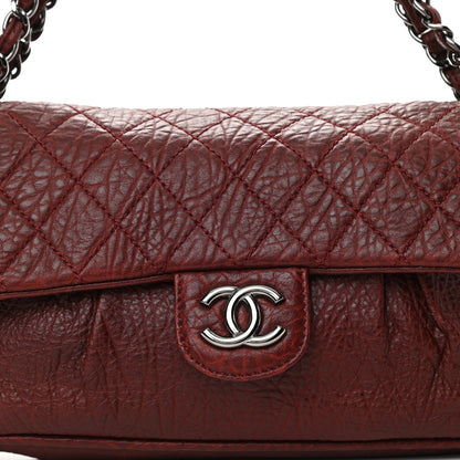 Chanel Distressed Lambskin Lady Braid Flap Burgundy 7 of 9