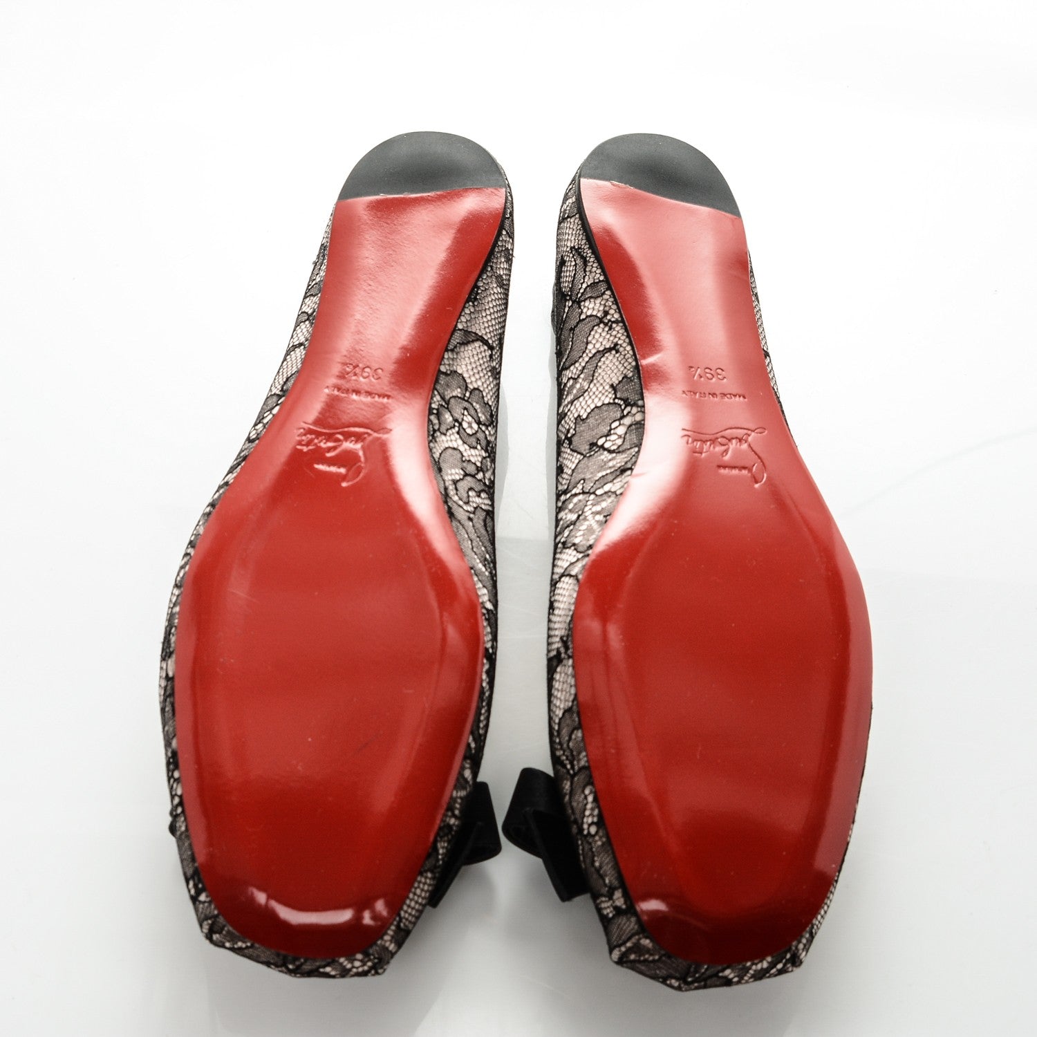 Christian Louboutin Satin Lace Boudoir Flats Chantilly 39.5 5 of 7