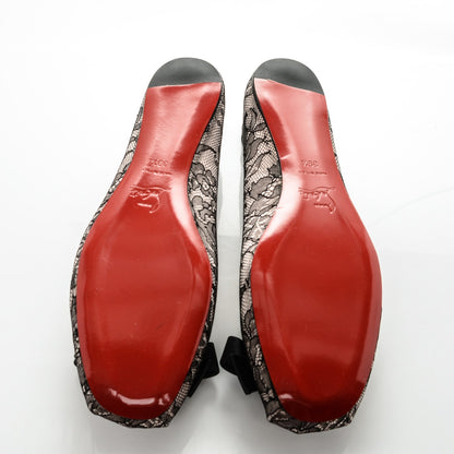 Christian Louboutin Satin Lace Boudoir Flats Chantilly 39.5 5 of 7