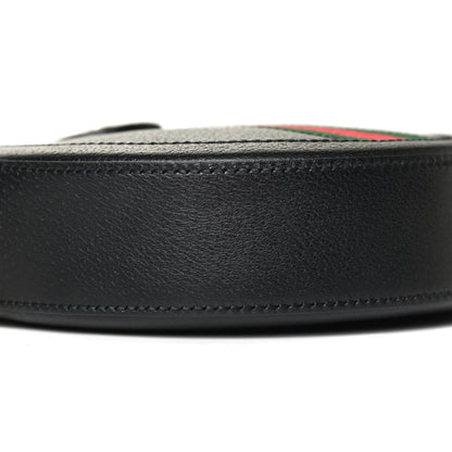 Gucci Grained Calfskin Web Mini Ophidia Round Shoulder Bag Black 14 of 19
