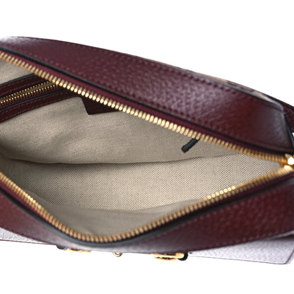 Gucci Monogram Textured Dollar Calfskin Small Horsebit 1955 Shoulder Bag Sahara Rubino Chardonnay 5 of 9