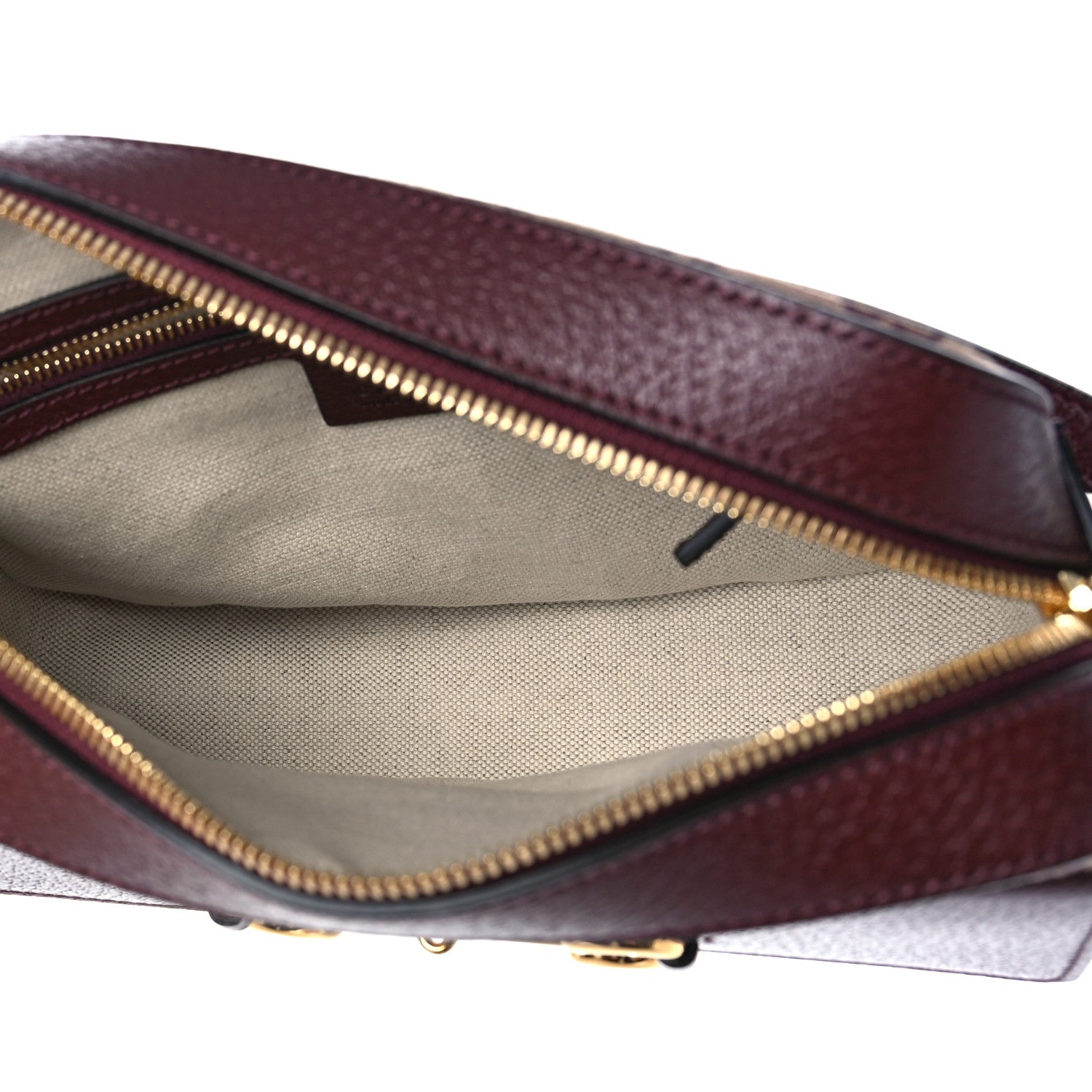 Gucci Monogram Textured Dollar Calfskin Small Horsebit 1955 Shoulder Bag Sahara Rubino Chardonnay 5 of 9