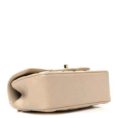Chanel Lambskin Quilted Mini Top Handle Rectangular Flap Beige 3 of 10