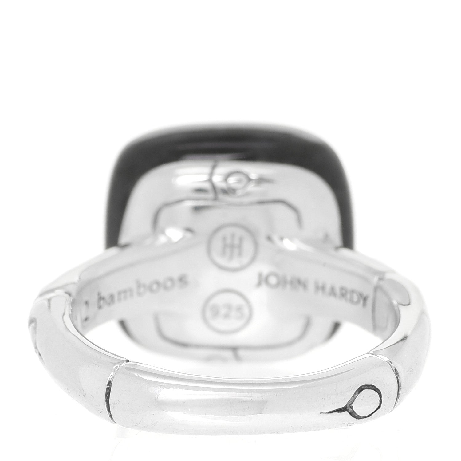 John Hardy Sterling Silver Blue Labradorite Bamboo Orb Ring 54 7 3 of 5