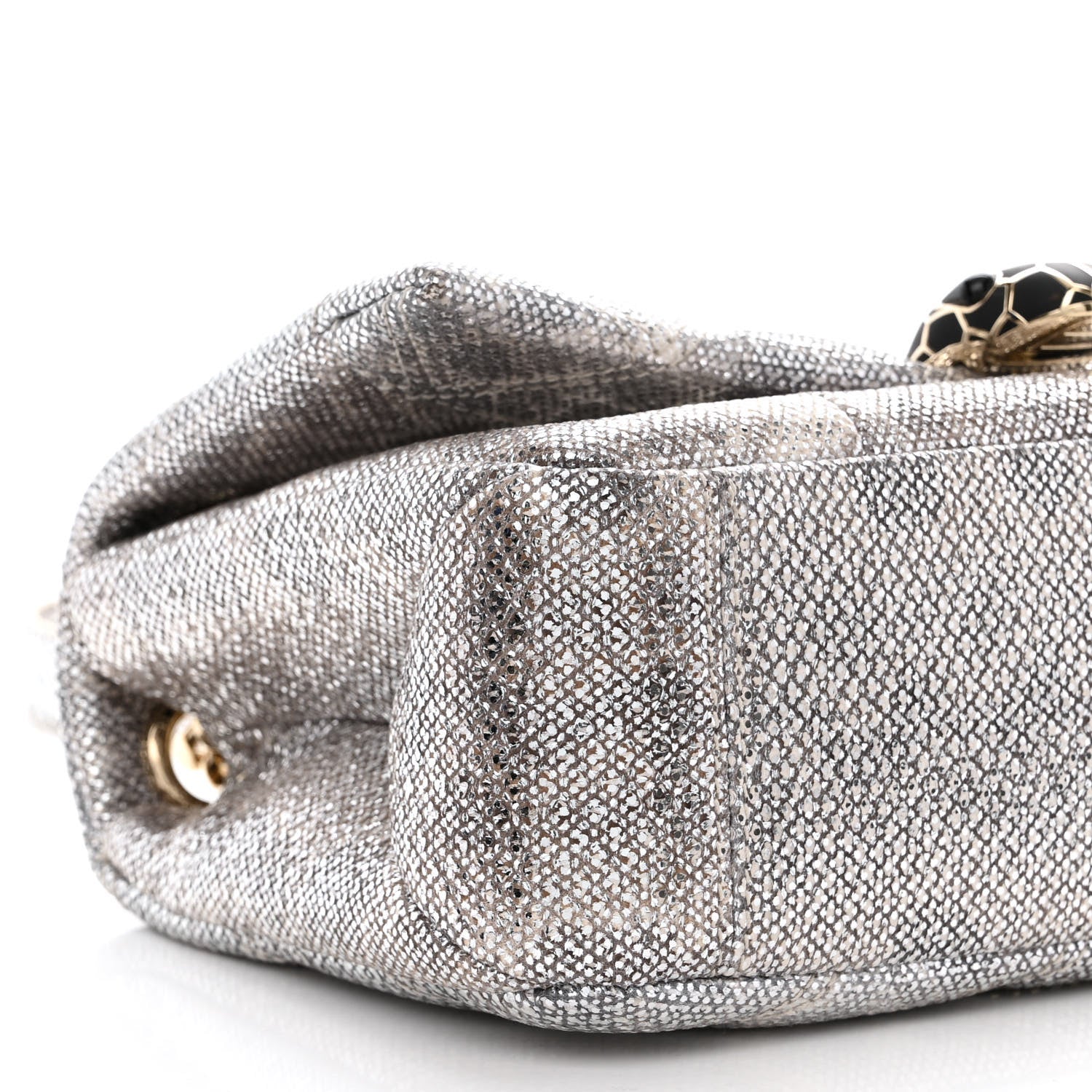 Bulgari Shiny Karung Matelasse Mini Serpenti Cabochon Crossbody Silver 8 of 9