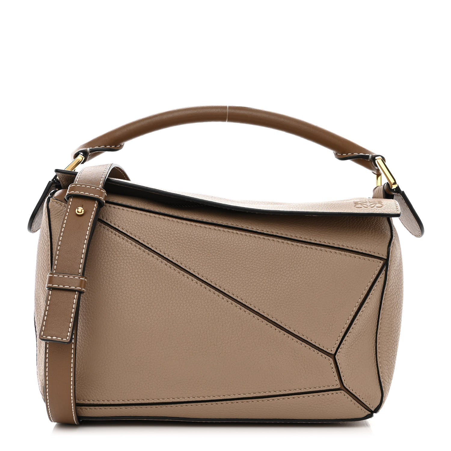 Loewe Grained Calfskin Small Puzzle Bag Sand Mink 1 of 11