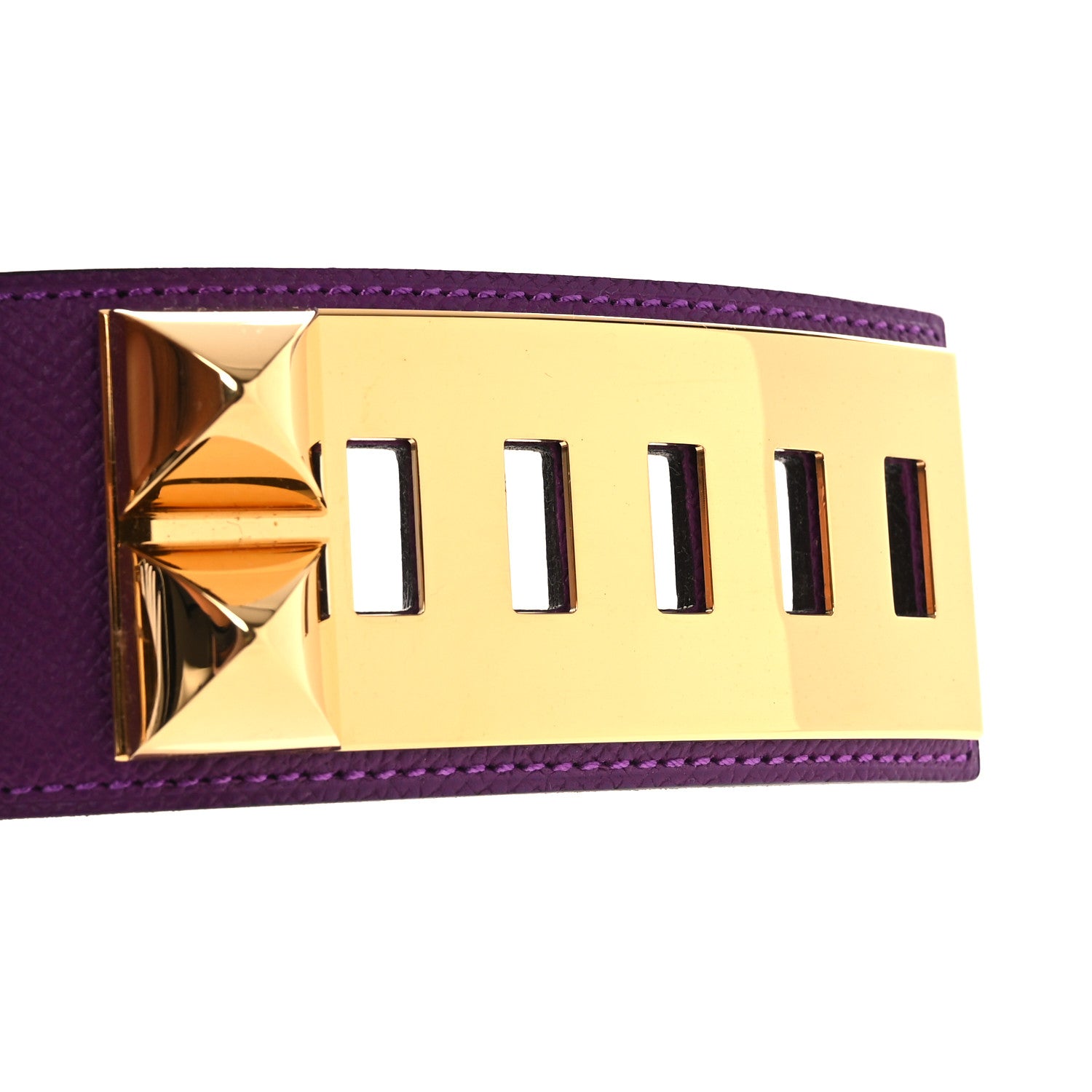 Hermes Epsom 50mm Collier De Chien CDC Belt 90 36 Anemone 3 of 6