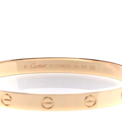 Cartier 18K Yellow Gold LOVE Bracelet 17 5 of 6