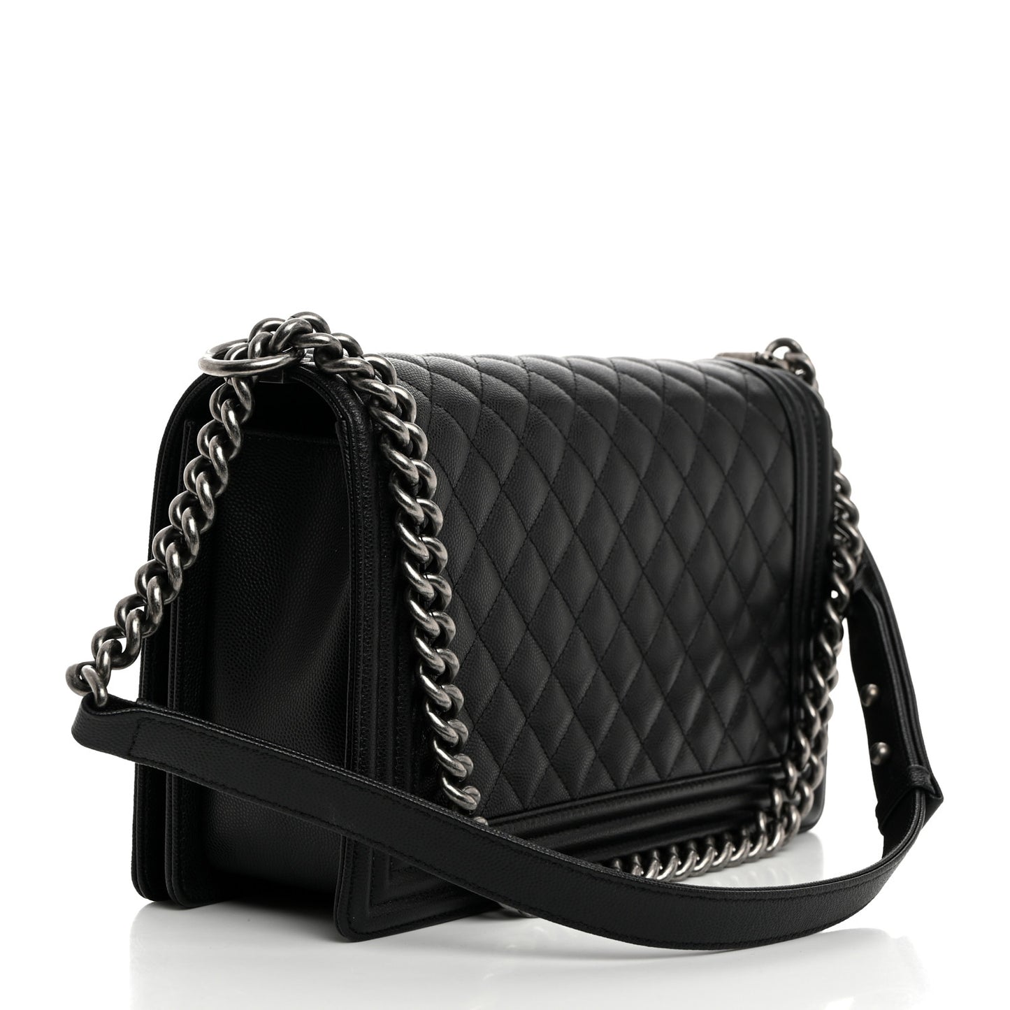 Caviar Quilted New Medium Boy Flap Black