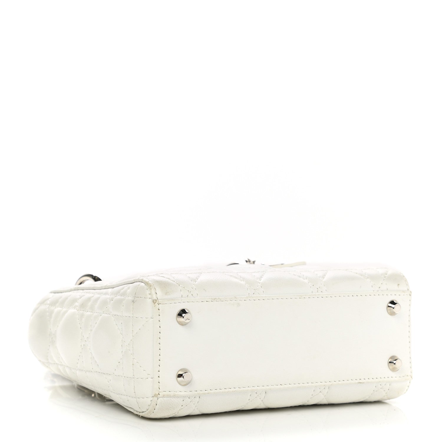 Christian Dior Lambskin Cannage Mini Lady Dior White 4 of 16