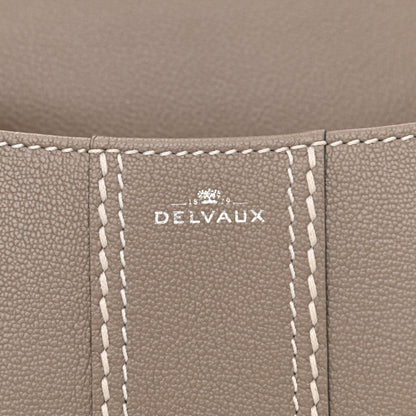 Delvaux Grained Rodeo Calfskin Surpique Mini Brillant Satchel Tourterelle Ivory 7 of 14