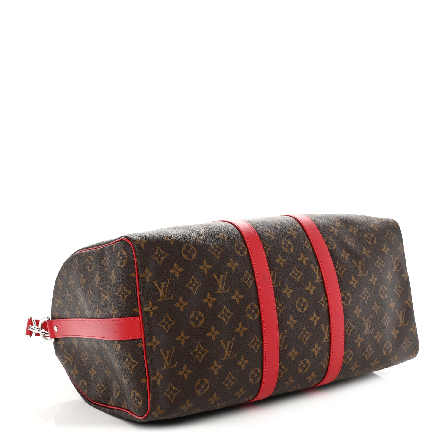 Louis Vuitton Monogram Macassar LV Colormania Keepall Bandouliere 45 Sari Red 3 of 8