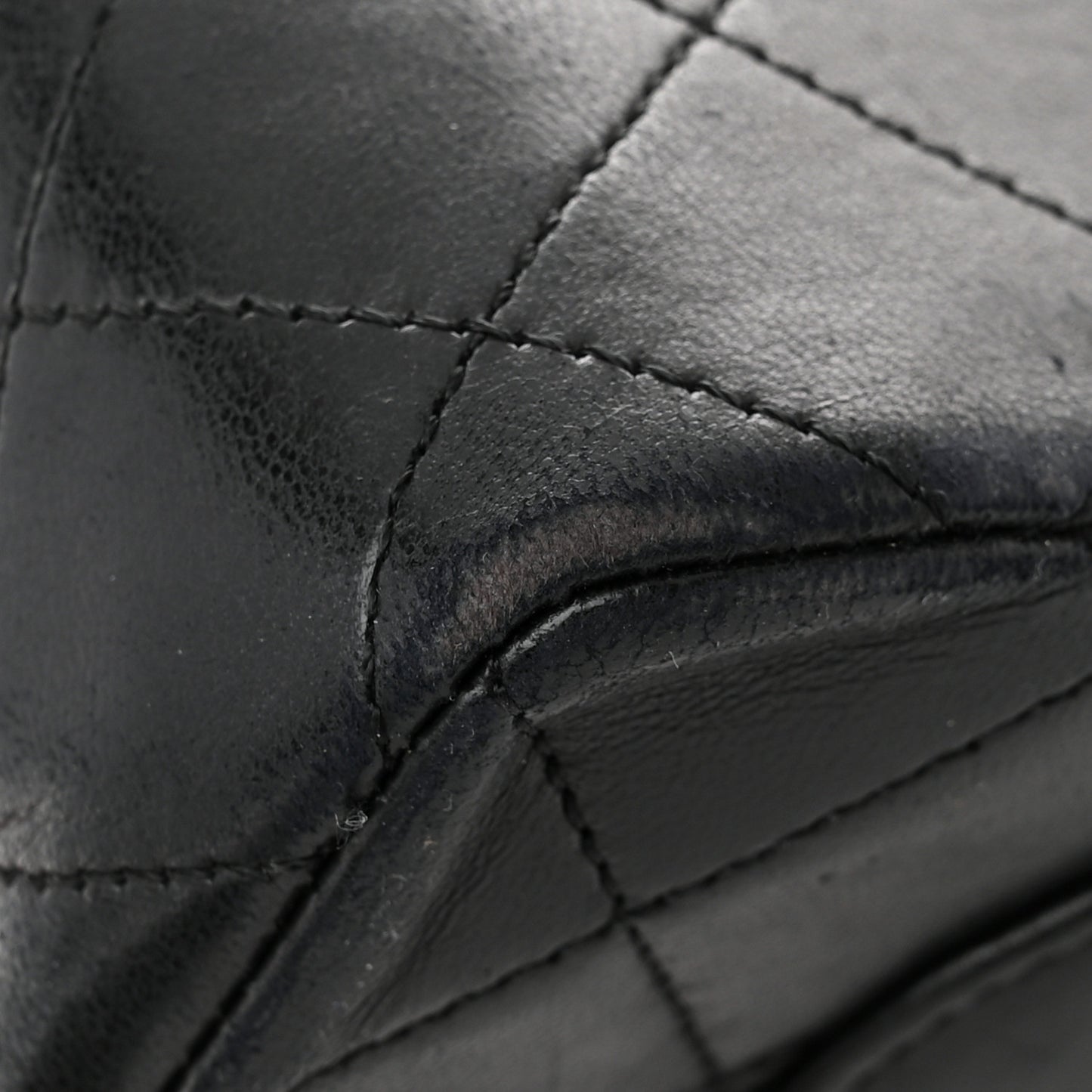 Lambskin Quilted Small Double Flap Black