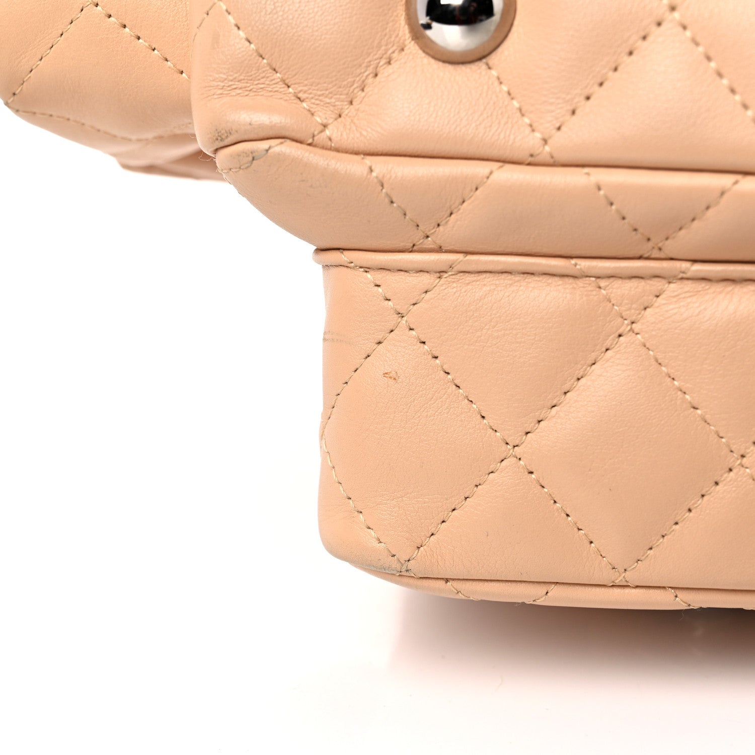 Chanel Calfskin Quilted Large Cambon Multipocket Reporter Beige Black 15 of 19