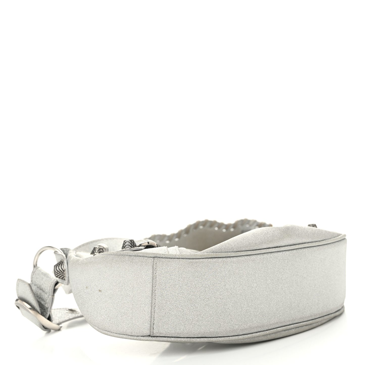 Sparkling Fabric Le Cagole Shoulder Bag XS Silver