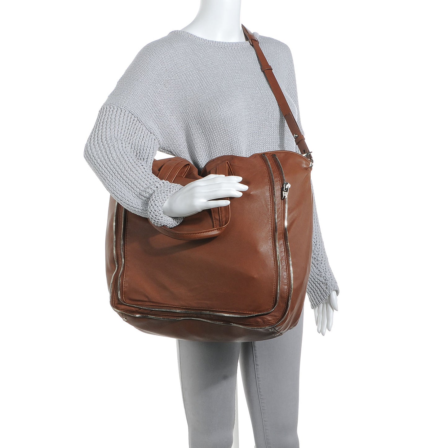 Leather Trudy Tote Tan