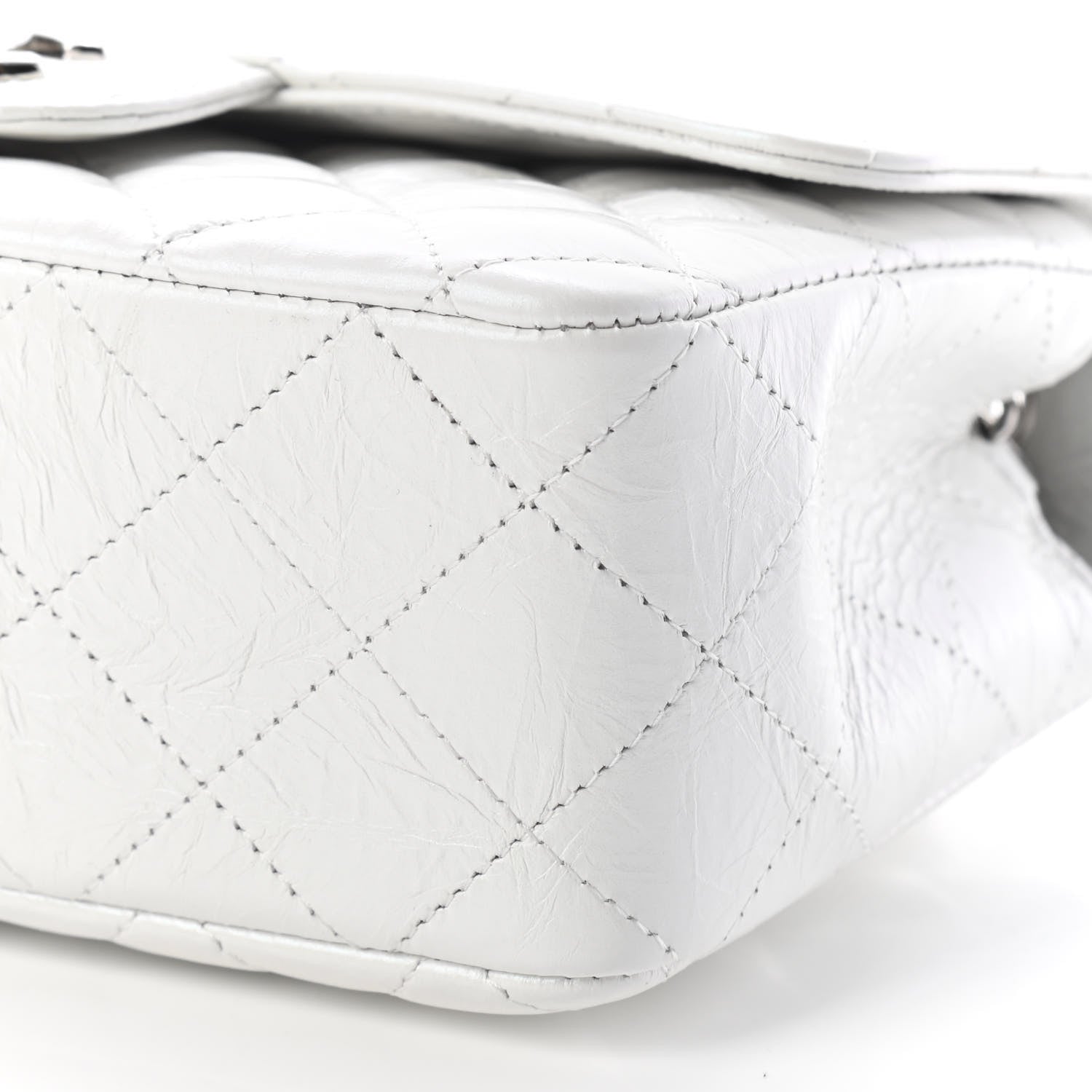 Chanel Calfskin Quilted Mini Rectangular Flap White 8 of 8