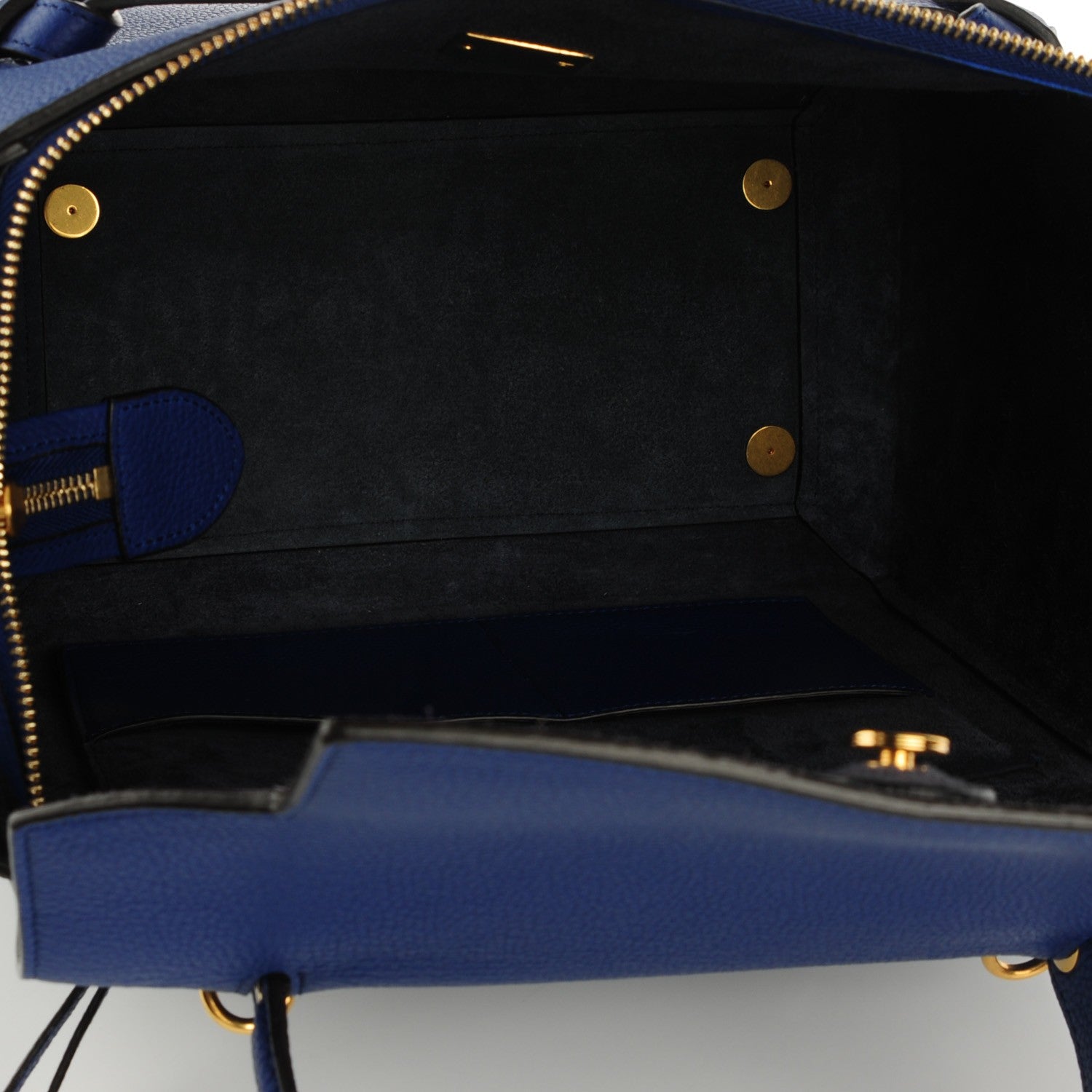 Celine Drummed Calfskin Small Belt Bag Indigo 6 of 9