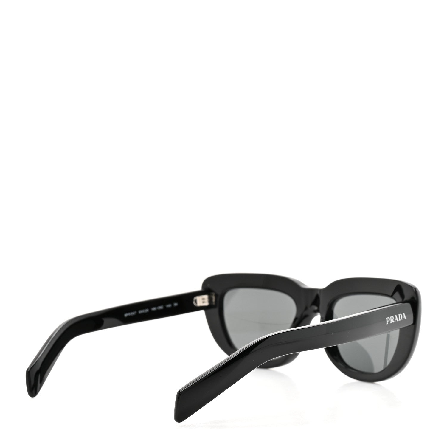 Prada Acetate Rectangular Sunglasses SPR D07 Black 4 of 8