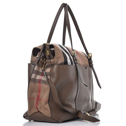 Burberry Grainy Calfskin House Check Mason Diaper Tote 3 of 10