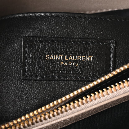Saint Laurent Sheepskin Matelasse Chevron Monogram Medium College Bag Greyish Brown 6 of 10