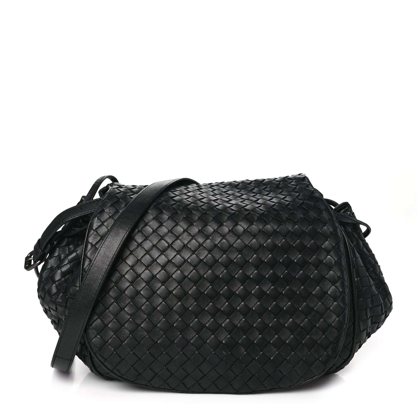 Nappa Intrecciato Messenger Bag Black