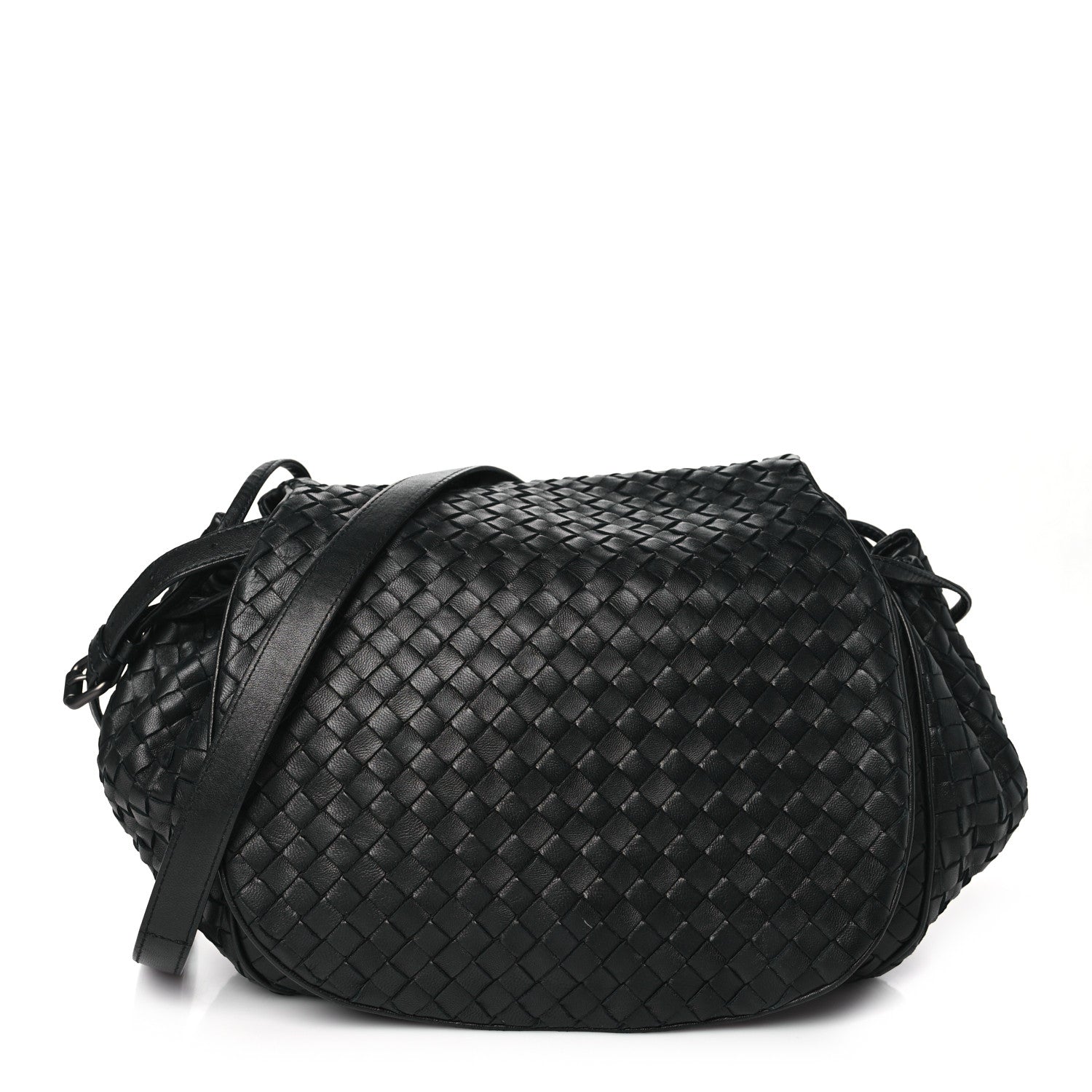 Bottega Veneta Nappa Intrecciato Messenger Bag Black 1 of 10