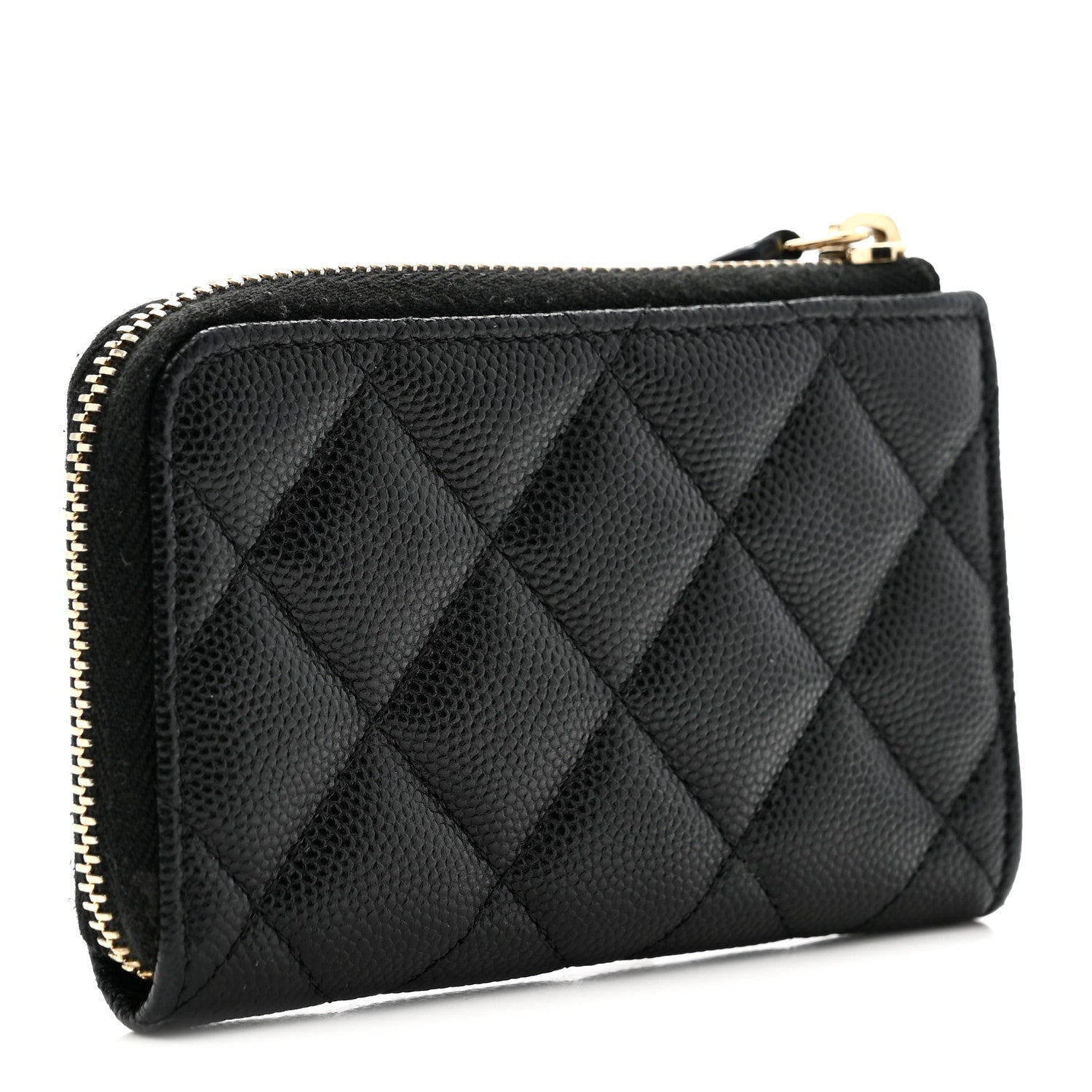 Chanel Caviar Quilted Zipped Key Holder Case Black 3 of 8