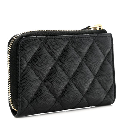 Chanel Caviar Quilted Zipped Key Holder Case Black 3 of 8