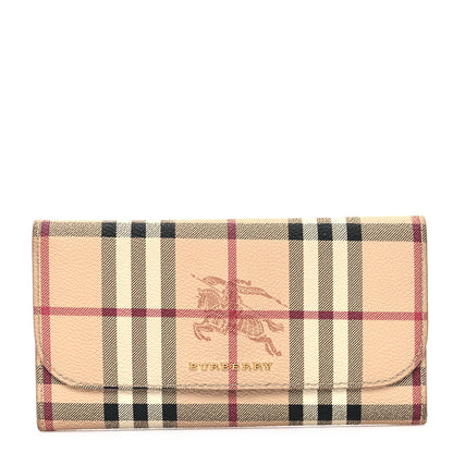 Burberry Haymarket Check Halton Wallet Tan 1 of 12