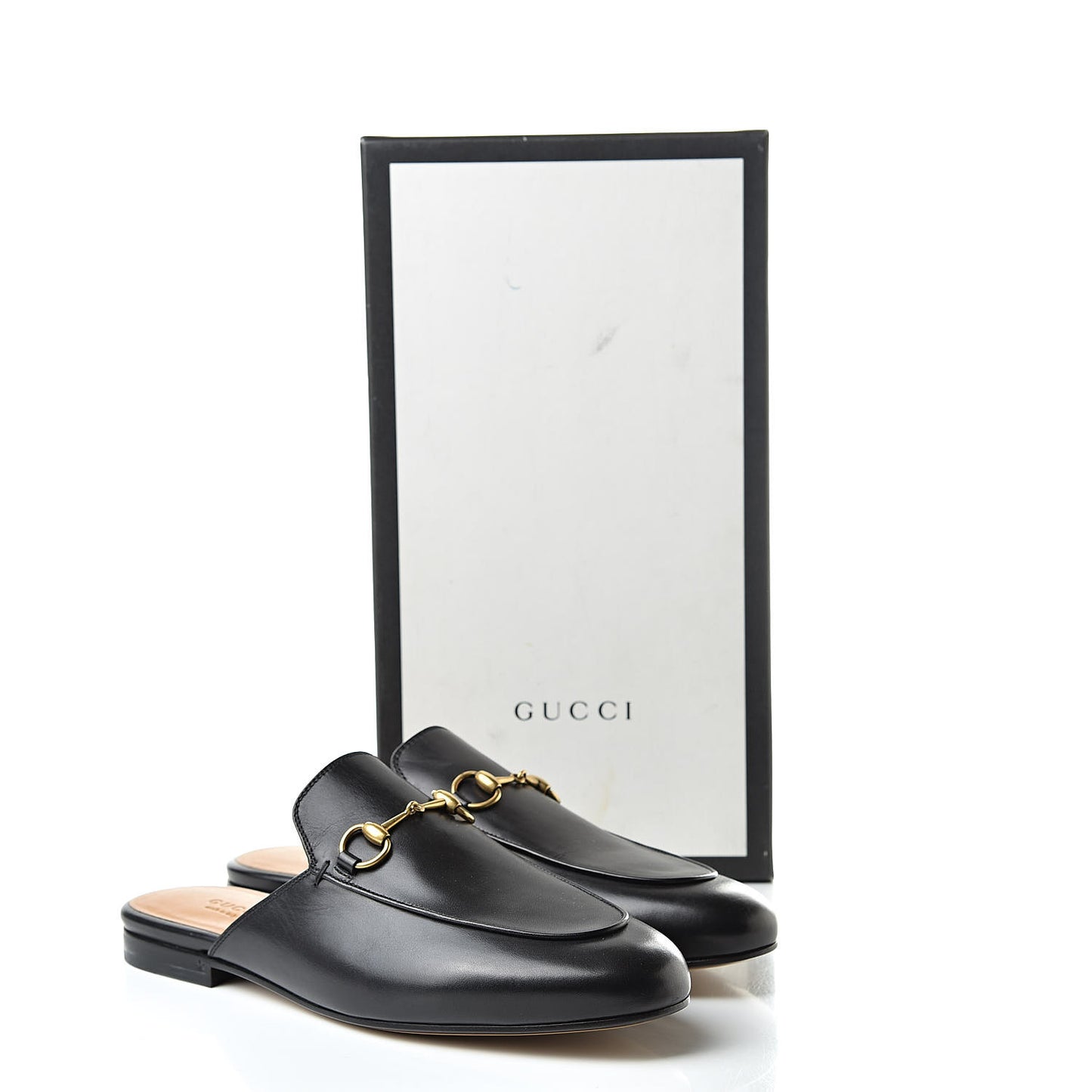 Calfskin Womens Princetown Slippers 38.5 Black