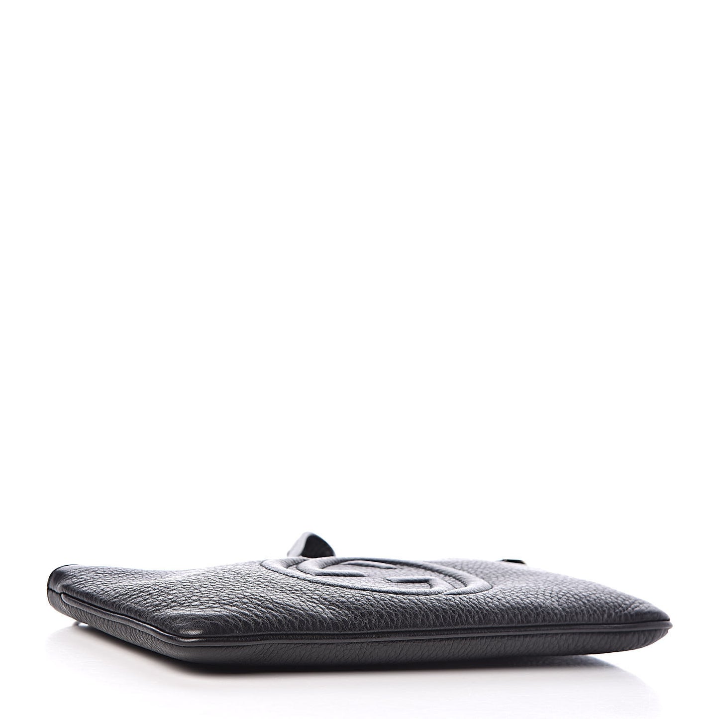 Pebbled Calfskin Soho Wristlet Black